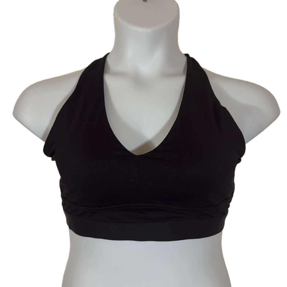 Fabletics Black Sports Bra  Clip Back SKU 0036